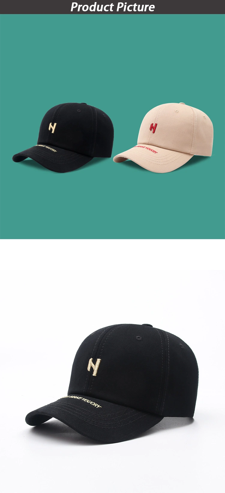 Kcoa Soft Golf 6 Panel Men Snapback Embroidery Baseball Hat