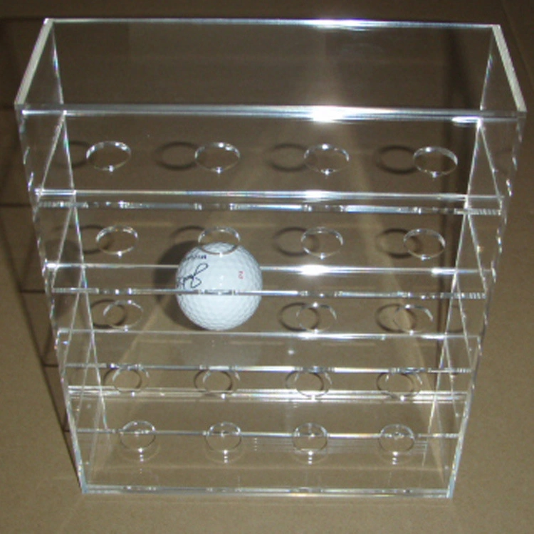 Acrylic Clear Golf Ball Display Case Counter Top Plexiglass Ball Holder Riser