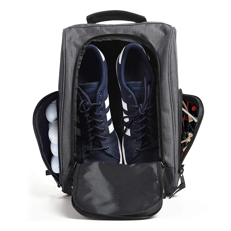 Golf Shoe Bag - Zippered Shoe Carrier Bag with Ventilation &amp; Outside Pocket for Socks, Tees, etc.