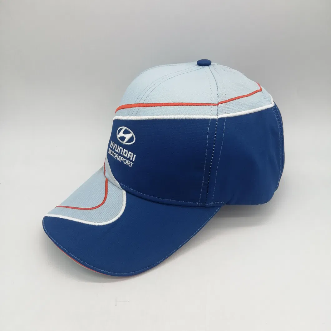 100% Polyester 6 Panel Custom Embroidered Contrast Colors Golf Cap Baseball Cap Hat