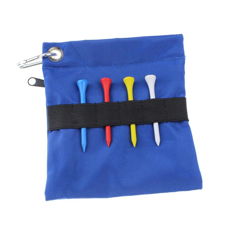 Golf Pouch Bag with Carabineer Golf Tees Holder Golf Ball Stand Organizer Pouch Bag (Golf Tees Not Included) Wbb13255