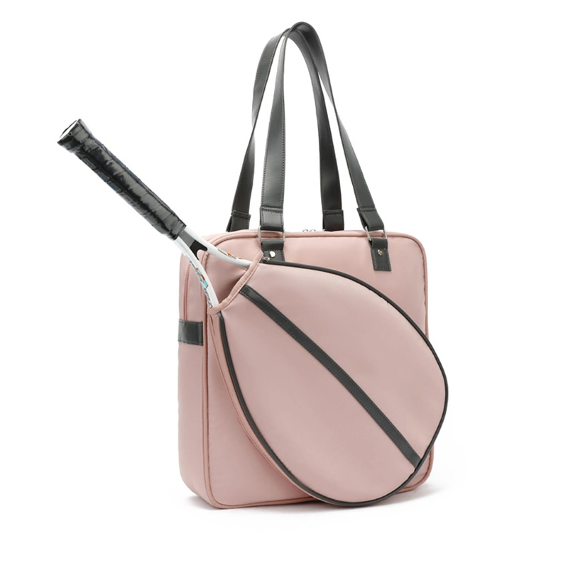 Large Fashion Tennis Racket Shoulder Cover Bag Carrying Handbag with Zipper for Ladies Women and Men Squash Racquet Pink Wyz19427