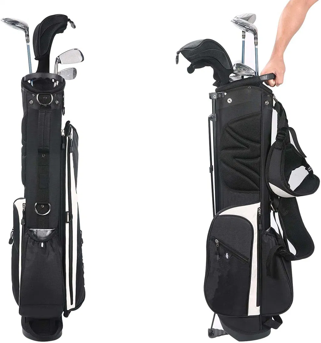 Golf Bag for Men- Black White Stand Golf Bag