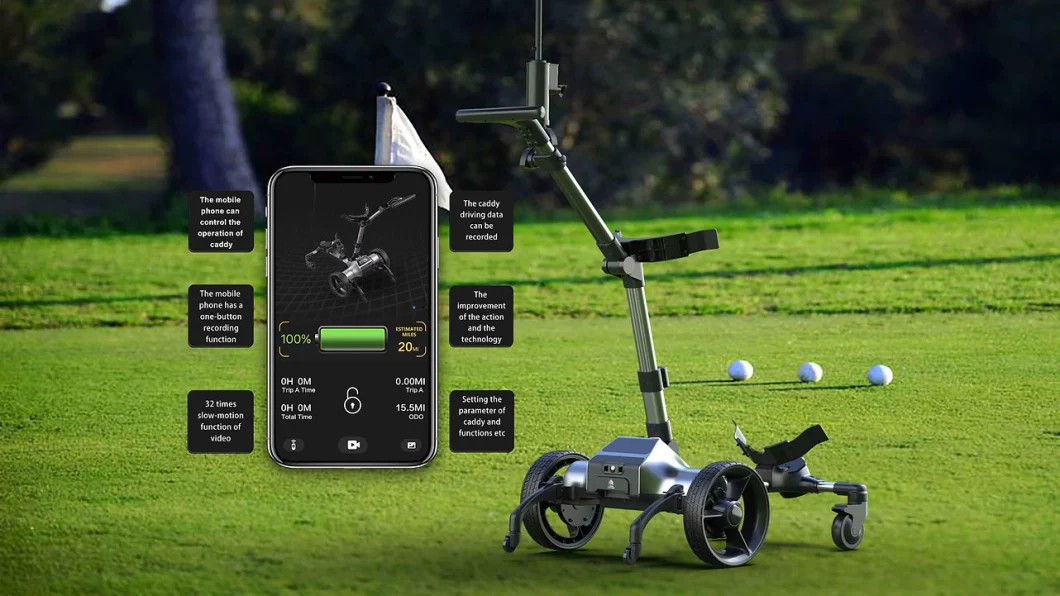10%off APP Control Android/Ios Foldable Hand-Free Smart Auto Follow Golf Caddy