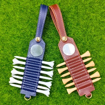 Golf Leather Case 7PCS Blank Ball Marker Holderoutdoor Sports Accessorieshang Tags