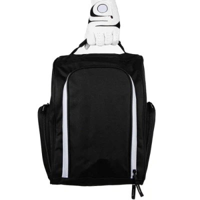 Sporting Goods Golf Shoe Bag for Men and Women Black Golf Shoe Travel Bag with Side Pockets for Golf Balls, Tees